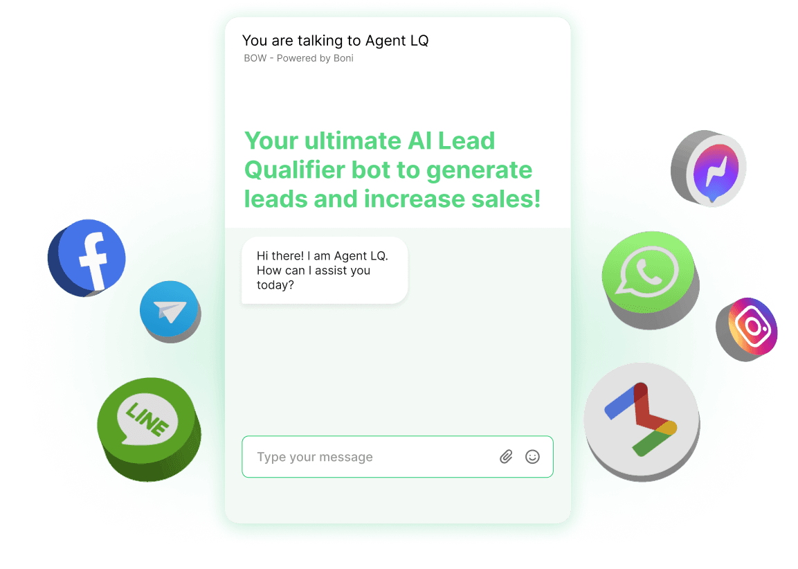 AI Lead Qualifier Chat Mockup